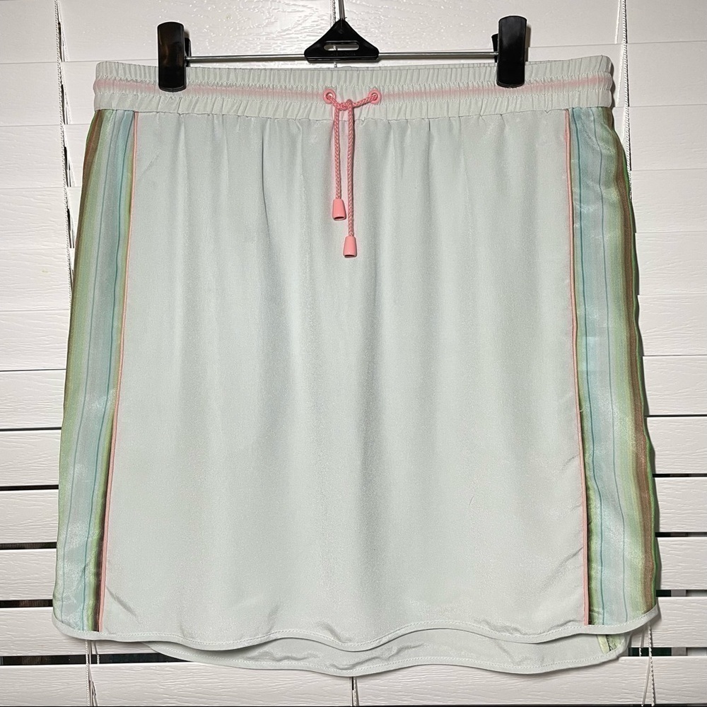 Jonathan Simkhai Mint Skirt with Pink Details